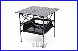 Folding Table and Chairs Set for Outdoor Camping Picnics BBQ Patio Black Gray