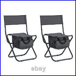 Folding Table and Chairs Set for Outdoor Camping Picnics BBQ Patio Black Gray