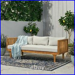Fonzo Outdoor 3 Seater Acacia Wood Daybed