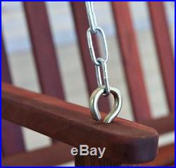 Front Porch Swing Springs Hanging Chains Hooks 60 Inch Slat Design Veranda Seat