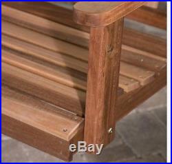 Front Porch Swing Wooden Garden Patio Deck Hanging Bench Outdoor 5 Ft Tree Seat