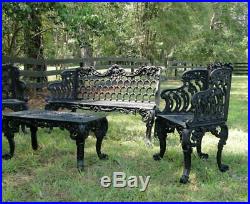 Garden Bench Set Two Side Chairs One Bench and One Table Vintage Victorian Style