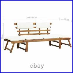 Garden Day Bed with Cushion Outdoor Patio Bench Sun Lounge Chair Furniture Set