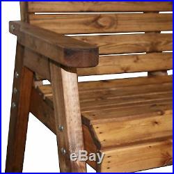 Garden Furniture 2 Seater High Back Bench Wooden Wood Supplied Flat Packed