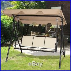 Garden Outdoor 3 Person Family Canopy Glider Hammock Porch Swing Bench Chair US
