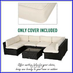 Garden Patio Rattan Sofa Set Cushion Polyester Cover Replacement- No Cushion
