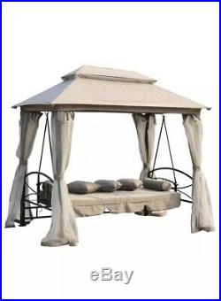 Garden Swing Hammock 3-4 Seater Bench Chair Bed Gazebo for Outdoor