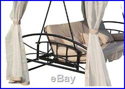 Garden Swing Hammock 3-4 Seater Bench Chair Bed Gazebo for Outdoor
