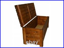 Gartenkiste Holzkiste Aufbewahrungsbox Woodenbox Garten Balkon 120 cm