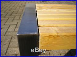 Gartenmöbel Edelstahl Holz Tisch 76x200xm