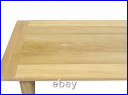 Gartentisch Esstisch Tisch aus Teakholz massiv unbehandelt 200x90x76 cm (9480)