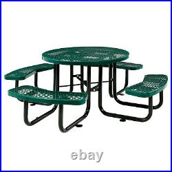 Global Industrial 46 Expanded Metal Round Picnic Table Green