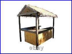 HUGE TIKIBAR Outdoor Tiki Bar Hut BACKYARD TIKI HUT with stools & sink 5 PIECE SET