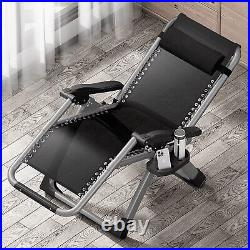 H&ZT Zero Gravity Chair Reclining Lounge Chair withPad & Headrest Padded Armrest