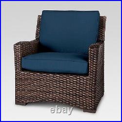 Halsted All Weather Wicker Patio Club Chair Navy Threshold