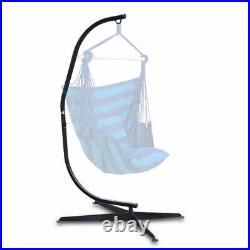 Hammock C Frame Stand Solid Steel Construction For Hanging Air Porch Swing Chair