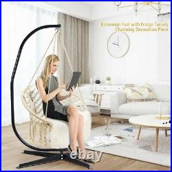Hammock Swing Chair Hanging Rope Seat Net Chair Garden Macrame Swing Out/Indoor