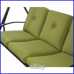 Hammock Swing with Canopy Outdoor Patio Yard Furniture Steel Cushioned Green New