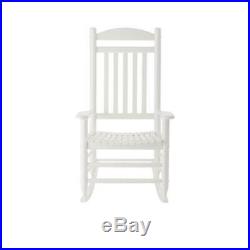 Hampton Bay Outdoor Rocking Chair Contoured Seat Polyurethane Finish Wood White