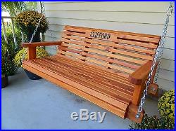 Handmade Wood Porch Swing Patio Swing Patio Furniture Bench Outdoor Furniture