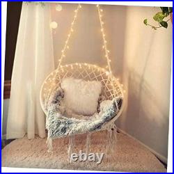 Hanging Chair for Bedroom Hammock Chair Swing with Lights and Hardware Kits