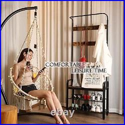 Hanging Chair for Bedroom Hammock Chair Swing with Lights and Hardware Kits