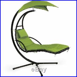 Hanging Chaise Lounge Chair Hammock Swing Patio Outdoor Beach Yard Garden Canopy