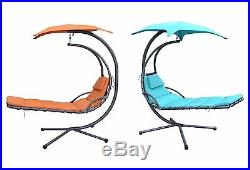 Hanging Chaise Lounger Chair Arc Stand Air Porch Swing Hammock Chair Canopy 1000