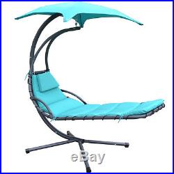 Hanging Chaise Lounger Chair Arc Stand Air Porch Swing Hammock Chair Canopy 1000