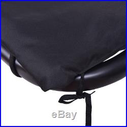 Hanging Chaise Lounger Chair Arc Stand Swing Hammock Chair Canopy Black