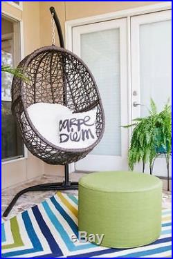 Hanging Egg Chair Hammock Swing Stand Cushion Wicker Hang Patio Yard Bedroom Tuf