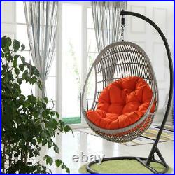 Hanging Garden Chair Weave Egg with Cushion In Outdoor Rattan Swing Patio