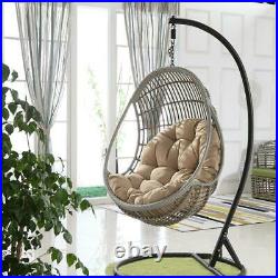 Hanging Garden Chair Weave Egg with Cushion In Outdoor Rattan Swing Patio