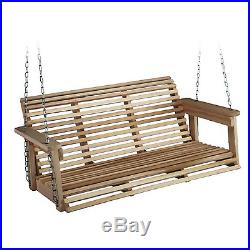 Hanging Porch Swing Chair Bench Outdoor Patio Garden Furniture Deck Yard Wood