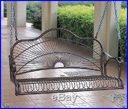 Hanging Porch Swing Outdoor Iron Loveseat Chair Patio Balcony Garden Sofa Yard