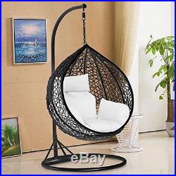 Hanging Rattan Swing Patio Garden Chair Weave Egg with Cushion In or Outdoor