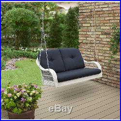 Hanging Swing Outdoor Porch Wicker with Cushion Seat Patio Furniture 2 Person