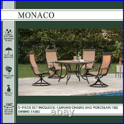 Hanover MONACO5PCSW Monaco 5-Piece Aluminum Framed Outdoor Dining Cedar