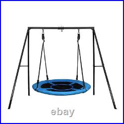 Heavy Duty 440lbs Kids Upgraded A-Frame Metal Swing Stand with Ground Nail Swing
