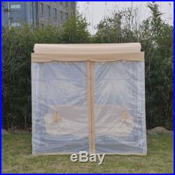 Heavy Duty Convertible Patio Swing Bed Chair Canopy Furniture With Mosquito Net