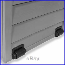 Heavy Duty Large Deck Box Outdoor Patio Storage Cabinet Organizer Bin with Wheel