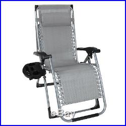 Heavy Duty Set of 2 Zero Gravity Chair Recliner withSunshade Holder Support 400lbs