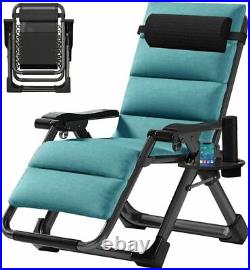 Heavy Duty Zero Gravity Chair, Lawn Recliner, Reclining Patio Lounger Chair