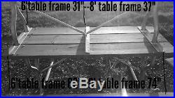 Heavy-duty Aluminum 8ft. Picnic table frame Rosendale Picnic Tables