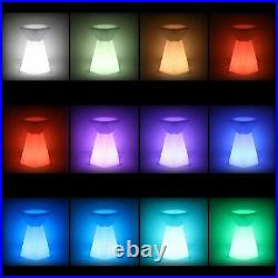 Hexagonal LED Light Up Accent Side Table Pub Night Club Stools Bar Lounge Table
