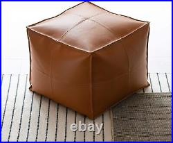 Hofdeco Premium Modern 20''x20x16, Camel Vegan Faux Leather 20x20x16