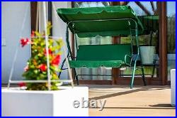 Hollywoodschaukel 3-Sitzer Gartenschaukel Schaukelbank mit Dach