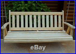 Home Garden MISSION Style Amish Heavy Duty 700 Lb 4ft Porch Swing Made in USA