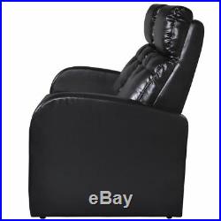 Home Theater 2-Seat Recliner Artificial Leather Lounge Movie Seats Black/White