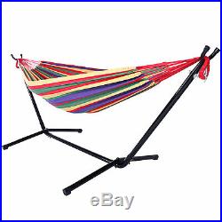 Hot Space Saving Steel Stand with Double Hammock and Portable Carrying Case US